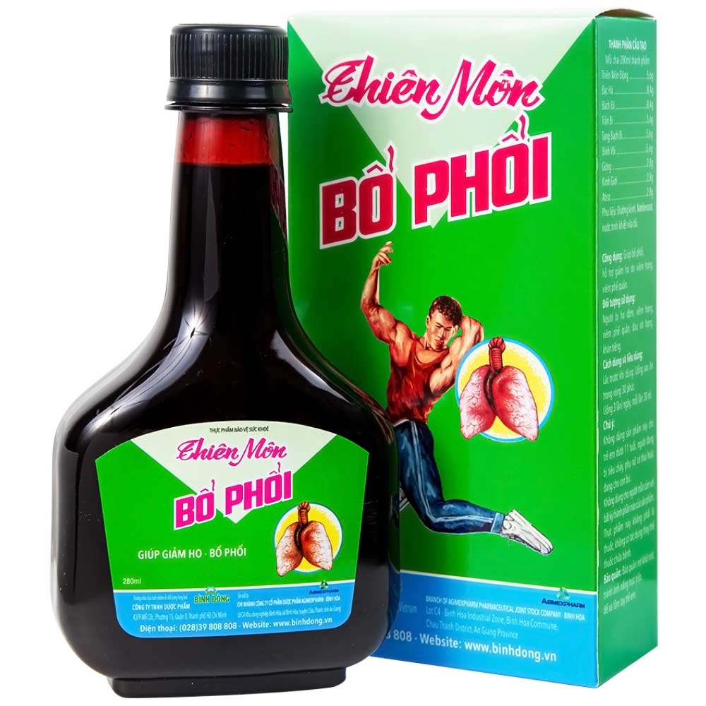 Hình ảnh Dung dịch Thiên Môn Bổ Phổi Bình Đông giúp giảm ho, bổ phổi (280ml)