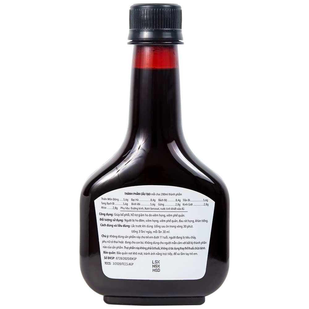 Hình ảnh Dung dịch Thiên Môn Bổ Phổi Bình Đông giúp giảm ho, bổ phổi (280ml)