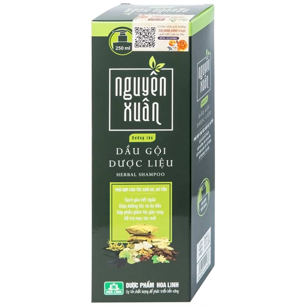 Hình ảnh Dầu gội dược liệu Nguyên Xuân sạch gàu, hết ngứa, dưỡng tóc, giảm gãy rụng dành cho tóc khô xơ, hư tổn (250ml)