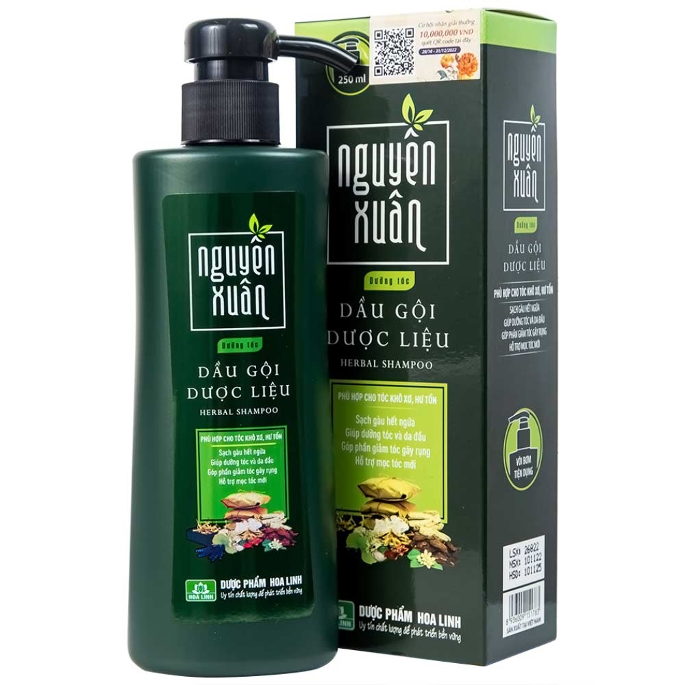 Hình ảnh Dầu gội dược liệu Nguyên Xuân sạch gàu, hết ngứa, dưỡng tóc, giảm gãy rụng dành cho tóc khô xơ, hư tổn (250ml)