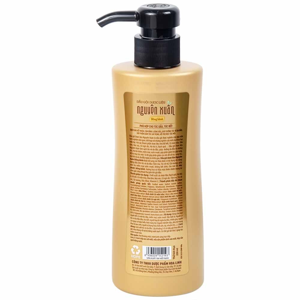 Hình ảnh Dầu gội dược liệu Nguyên Xuân hương hoa sạch gàu, hết ngứa, cân bằng lượng dầu, giảm tóc gãy rụng (250ml)