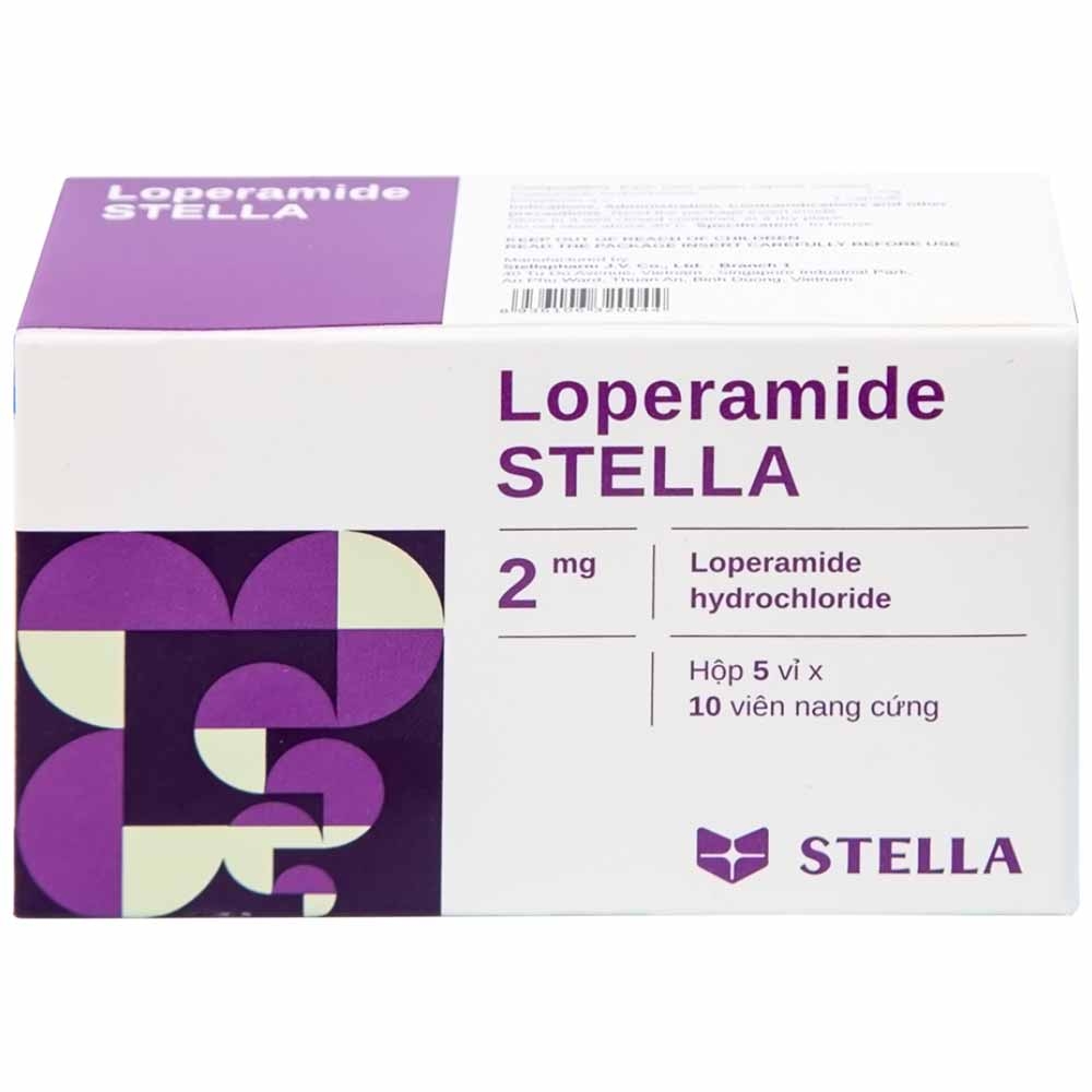 Hình ảnh Viên nang cứng Loperamide Stella 2mg giảm tiêu chảy cấp (5 vỉ x 10 viên)