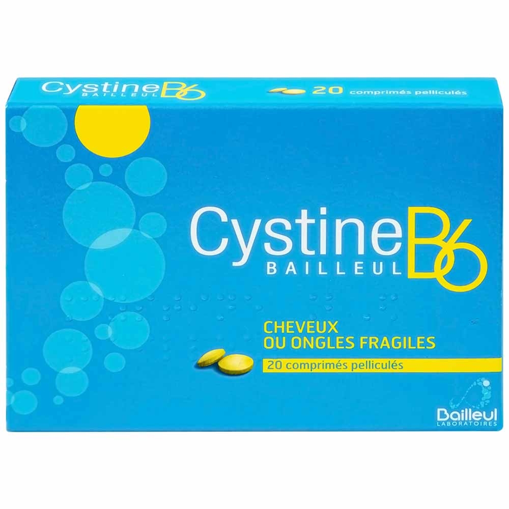 Hình ảnh Thuốc Cystine B6 500mg Galeniques Vernin điều trị các bệnh lý liên quan đến tóc và loạn dưỡng móng (20 viên)