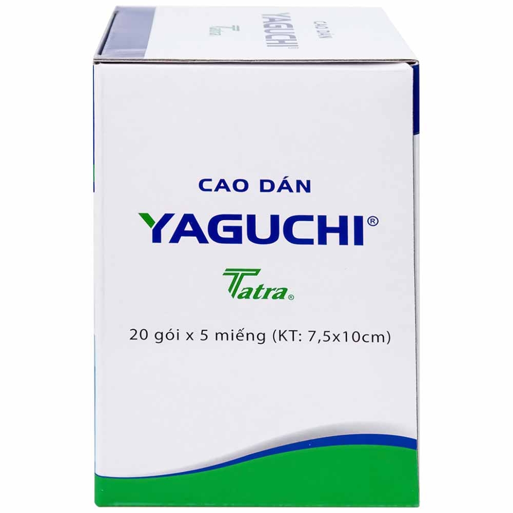 Hình ảnh Cao dán Yaguchi Tatra giảm đau, kháng viêm trong các cơn đau vai, đau lưng (5 miếng)