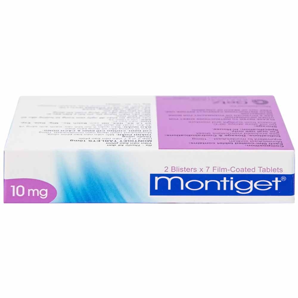 Hình ảnh Viên nén Montiget 10mg Getz phòng và điều trị suyễn mạn tính (2 vỉ x 7 viên)