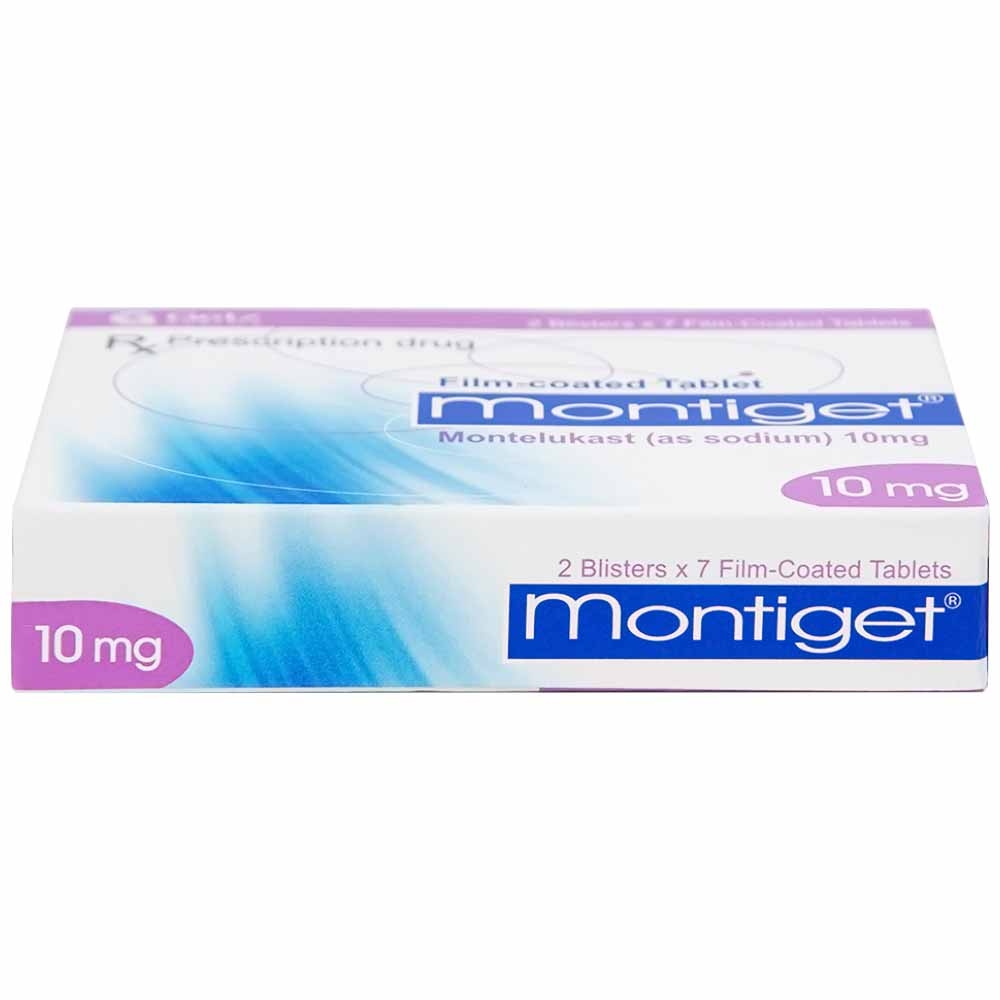 Hình ảnh Viên nén Montiget 10mg Getz phòng và điều trị suyễn mạn tính (2 vỉ x 7 viên)
