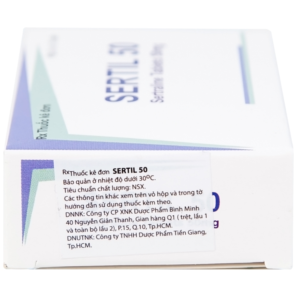 Hình ảnh Thuốc Sertil 50 Kwality Pharmaceutical điều trị bệnh trầm cảm, hội chứng hoảng sợ (3 vỉ x 10 viên)
