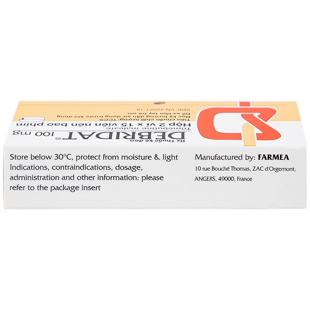 Hình ảnh Thuốc Debridat 100mg Pfizer điều trị triệu chứng đau, rối loạn nhu động ruột và khó chịu đường ruột (30 viên)