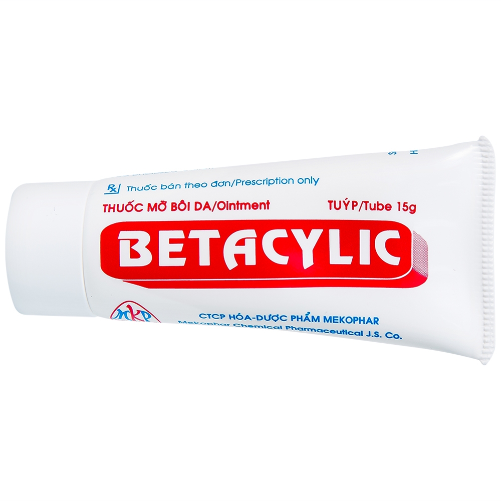 Hình ảnh Thuốc mỡ bôi da Betacylic Mekophar điều trị bệnh vẩy nến, vảy da dầu (15g)