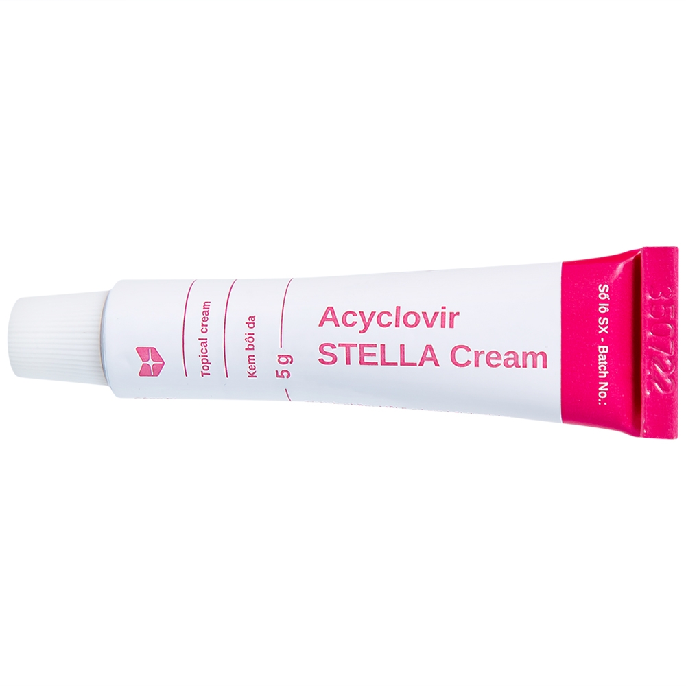 Hình ảnh Kem bôi da Acyclovir Stella Cream (5g) điều trị nhiễm virus Herpes simplex