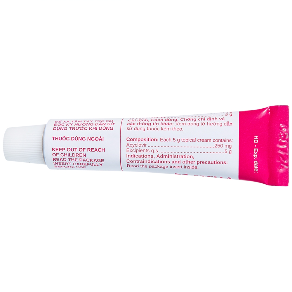 Hình ảnh Kem bôi da Acyclovir Stella Cream (5g) điều trị nhiễm virus Herpes simplex