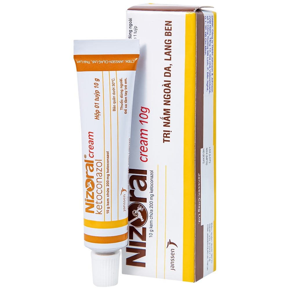 Hình ảnh Kem bôi da Nizoral Cream Janssen điều trị nấm ngoài da, lang ben (10g)