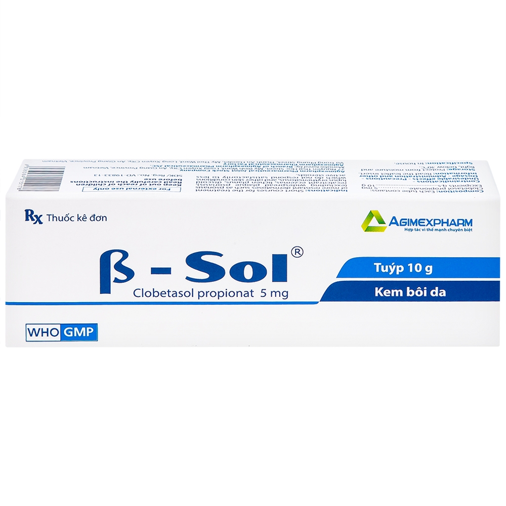 Hình ảnh Kem bôi da B- Sol Agimexpharm điều trị vảy nến, chàm (10g)
