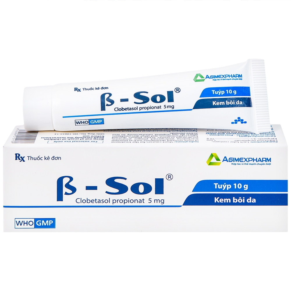 Hình ảnh Kem bôi da B- Sol Agimexpharm điều trị vảy nến, chàm (10g)
