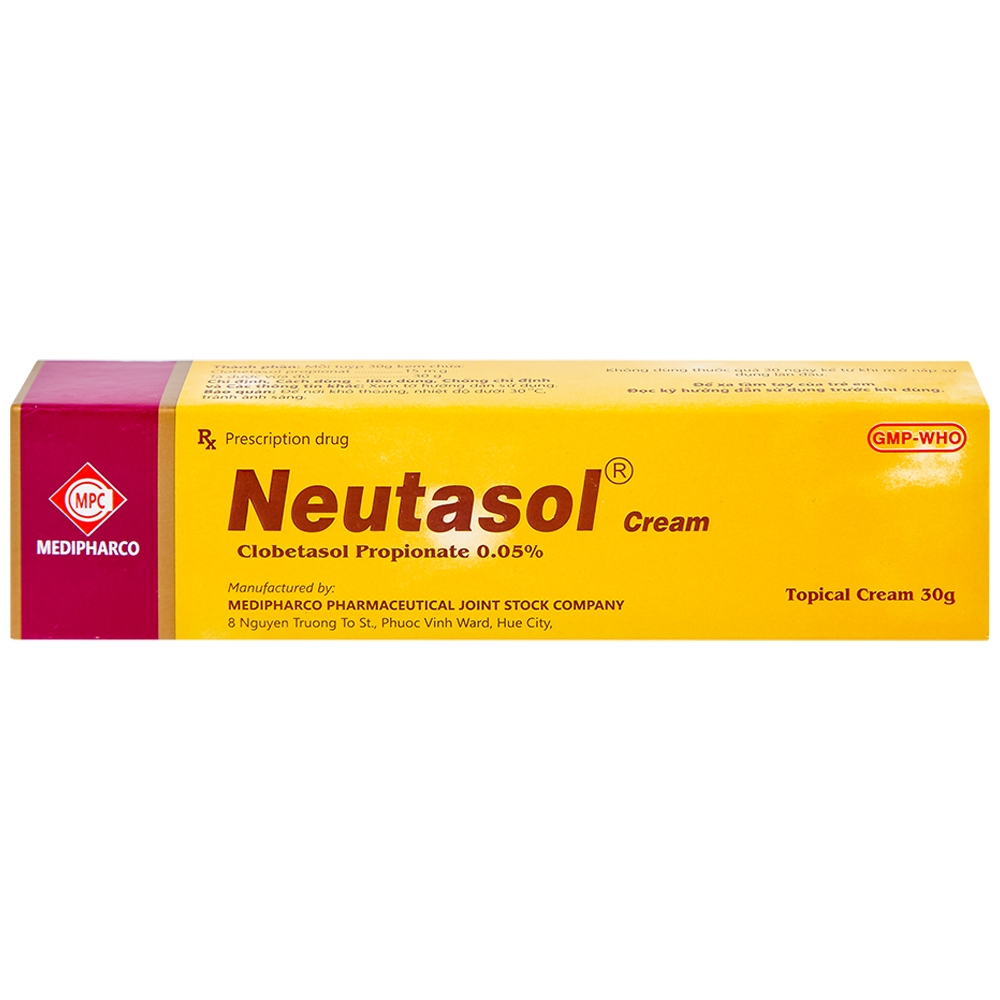 Hình ảnh Kem bôi da Neutasol Medipharco điều trị chàm, liken, vảy nến, lupus ban đỏ (30g)