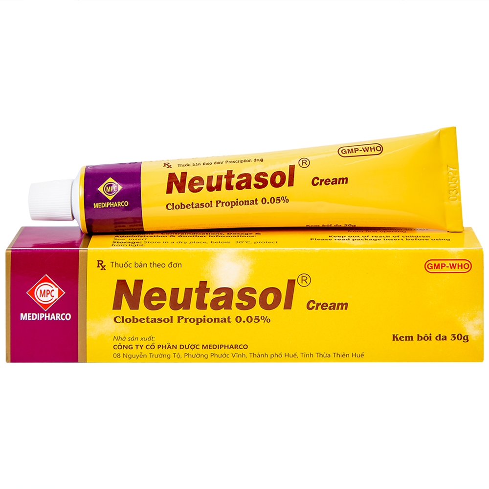 Hình ảnh Kem bôi da Neutasol Medipharco điều trị chàm, liken, vảy nến, lupus ban đỏ (30g)