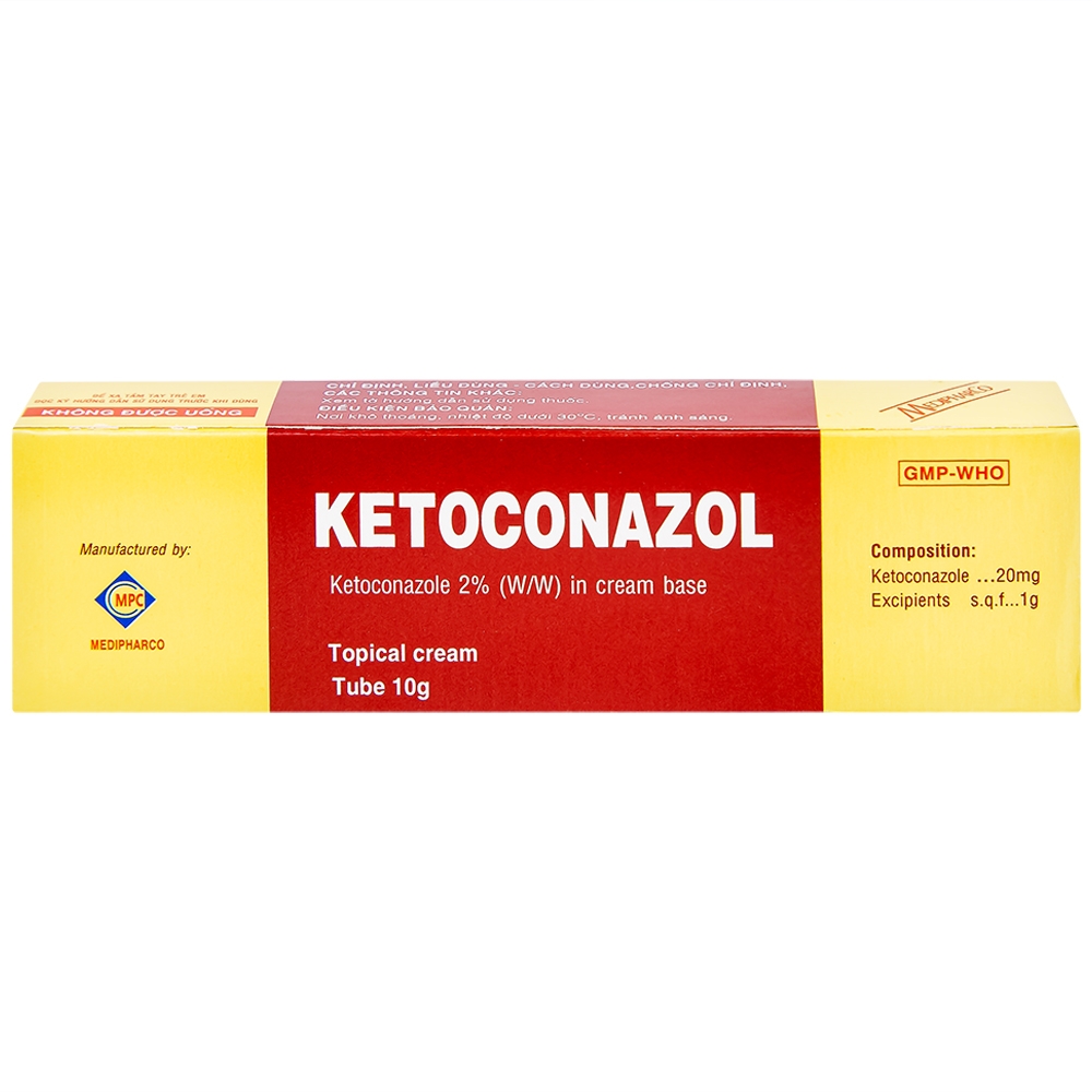 Hình ảnh Kem bôi da Ketoconazol 2% Medipharco điều trị các bệnh nấm da và niêm mạc (10g)