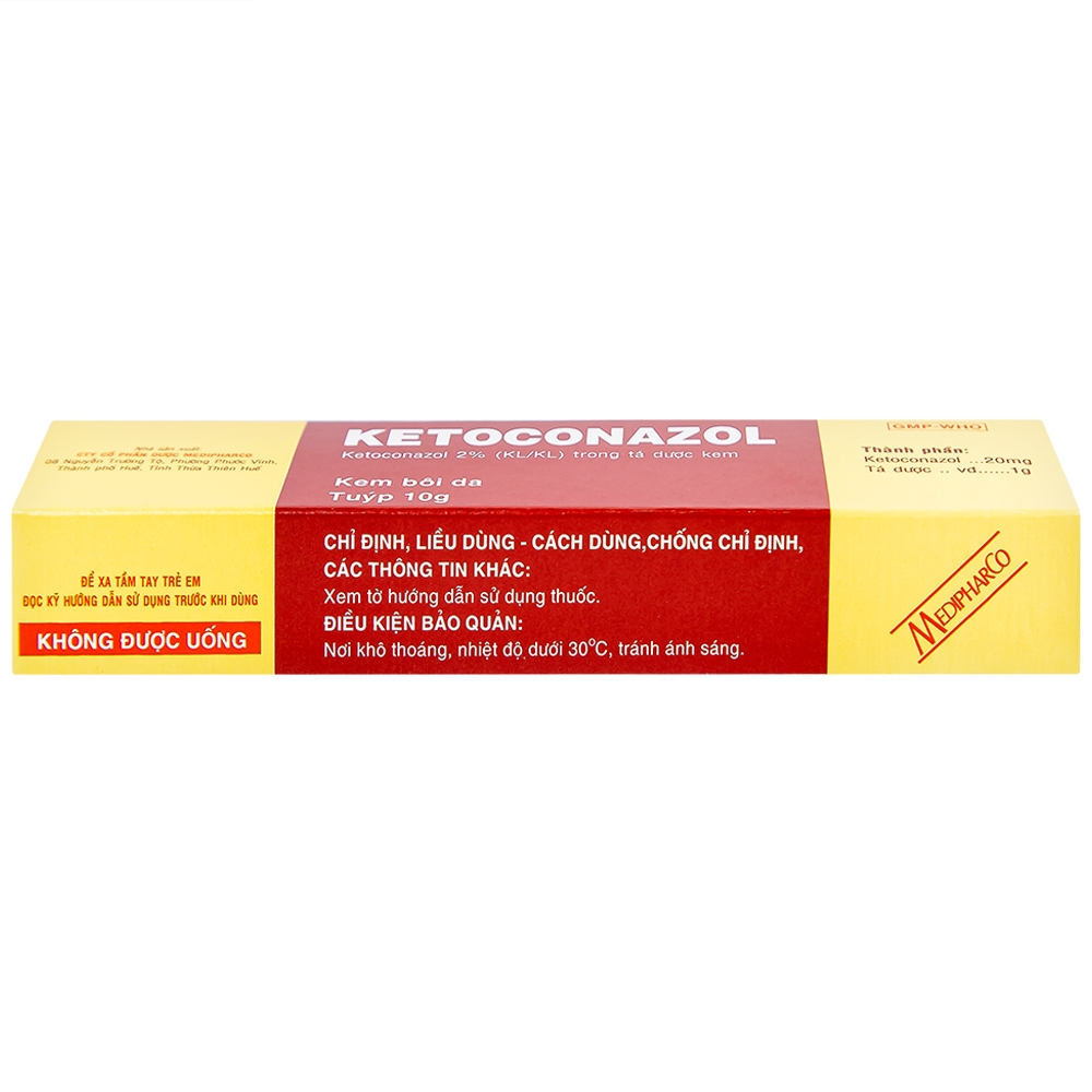 Hình ảnh Kem bôi da Ketoconazol 2% Medipharco điều trị các bệnh nấm da và niêm mạc (10g)