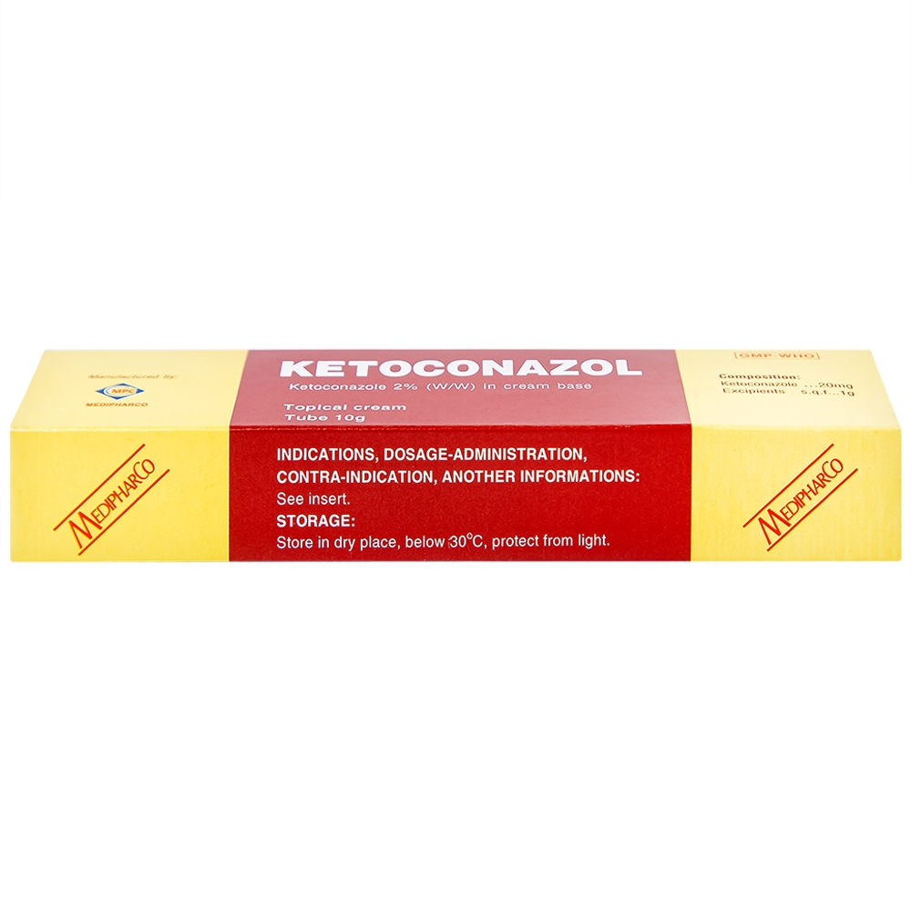 Hình ảnh Kem bôi da Ketoconazol 2% Medipharco điều trị các bệnh nấm da và niêm mạc (10g)
