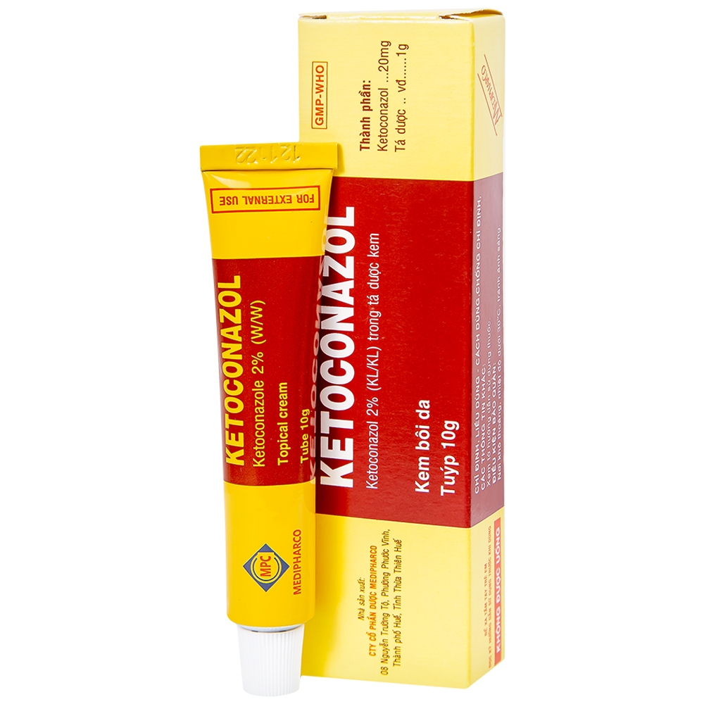 Hình ảnh Kem bôi da Ketoconazol 2% Medipharco điều trị các bệnh nấm da và niêm mạc (10g)
