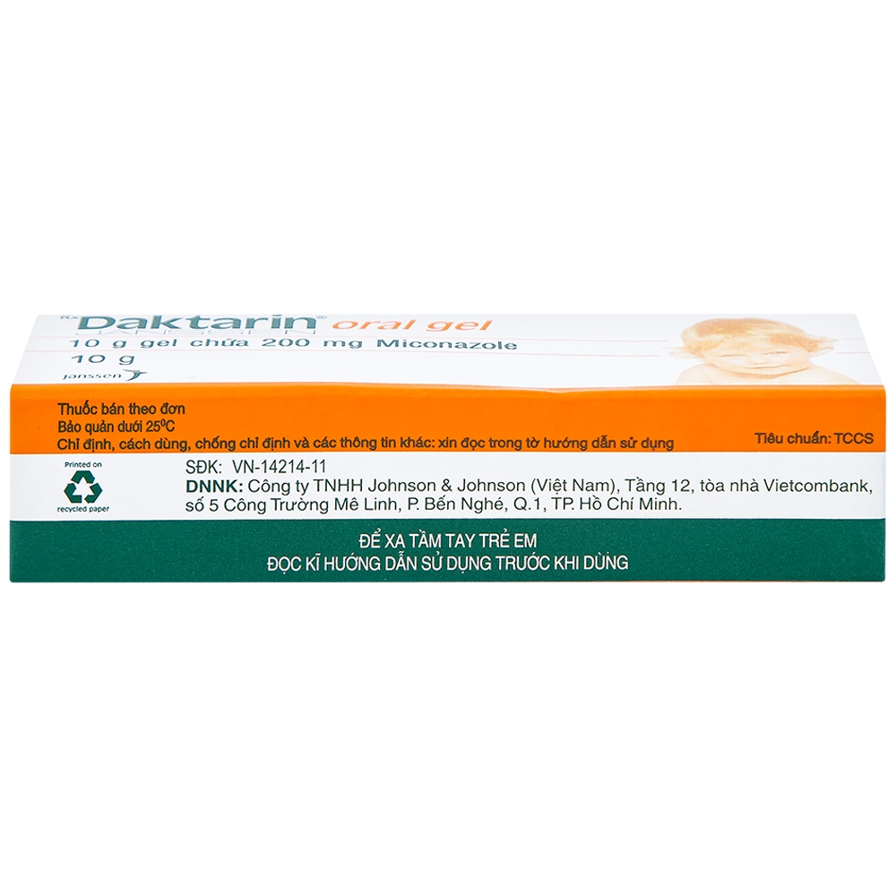 Hình ảnh Gel Daktarin Oral Janssen điều trị nhiễm nấm candida (10g)
