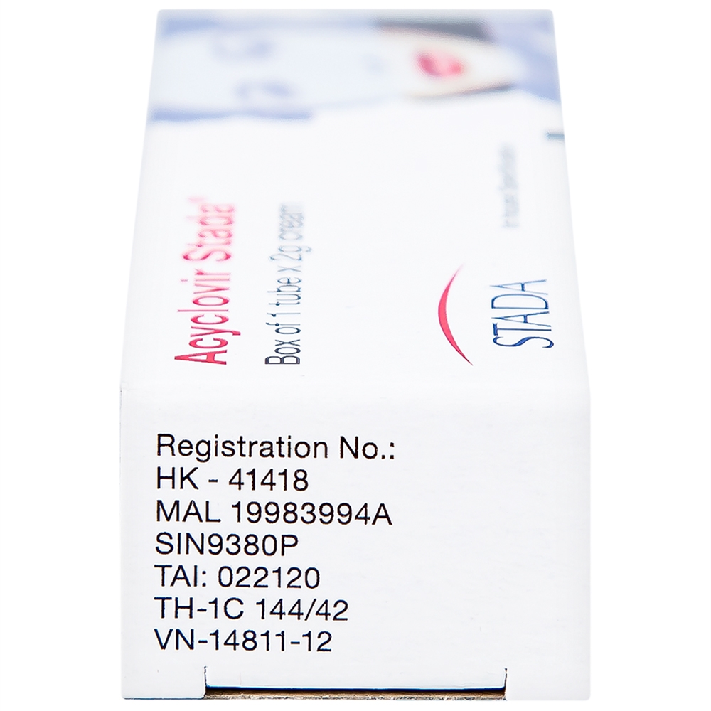 Hình ảnh Kem bôi da Acyclovir Stada Cream điều trị nhiễm virus Herpes simplex (2g)