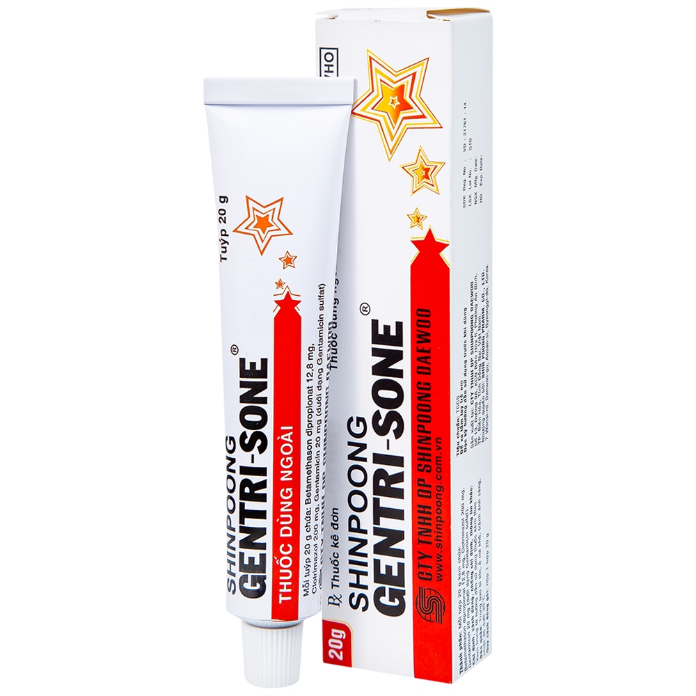 Hình ảnh Kem Gentrisone ShinPoong Deawoo điều trị nấm da, giảm viêm ngứa da (20g)