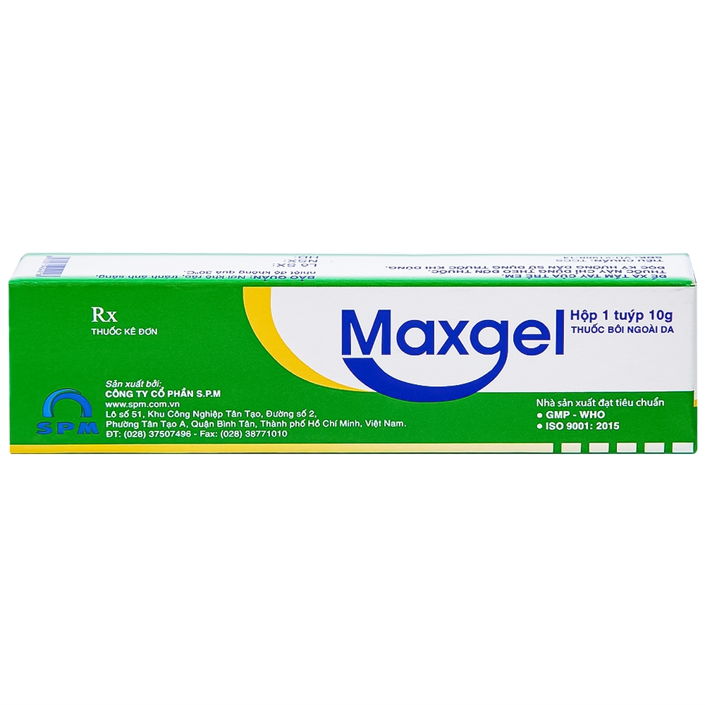 Hình ảnh Kem bôi da Maxgel SPM điều trị viêm da, viêm trầy, hăm, nấm da (10g)
