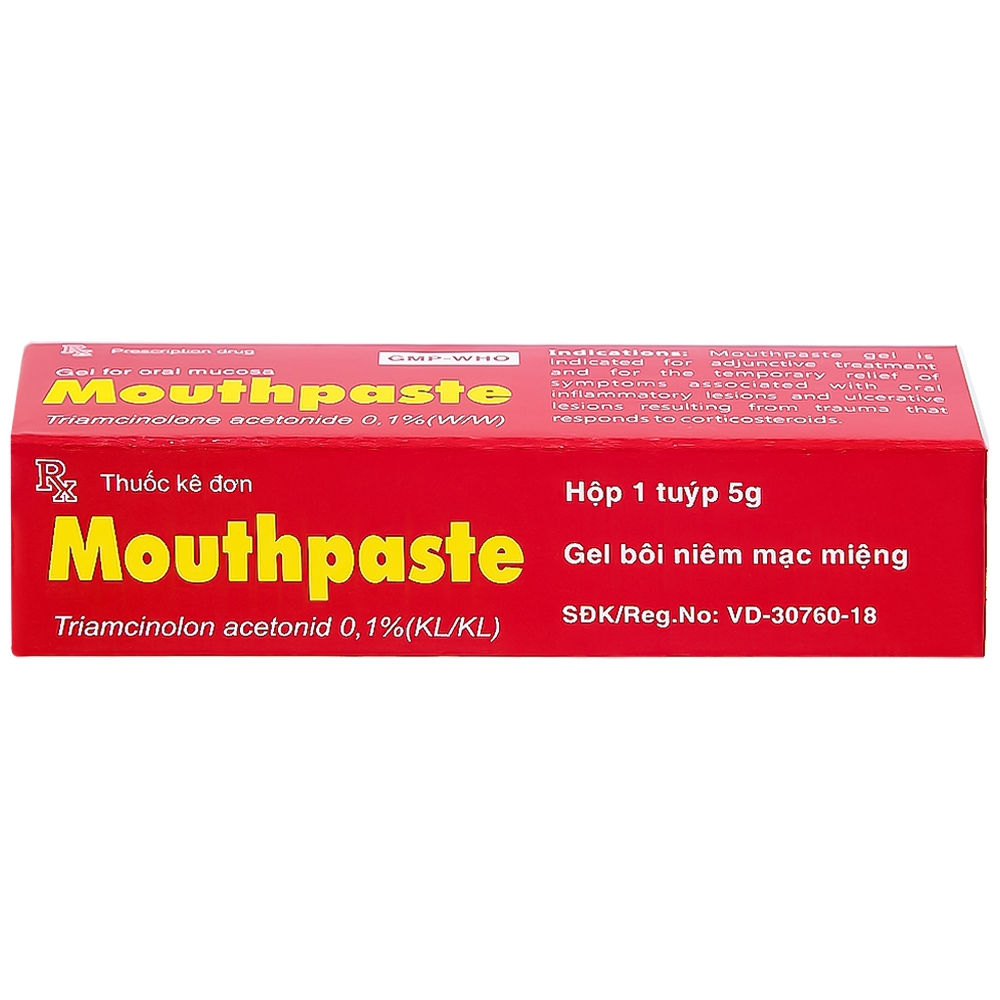 Hình ảnh Gel bôi niêm mạc miệng Mouthpaste Medipharco giảm viêm, tổn thương (5g)