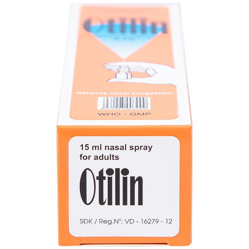 Hình ảnh Thuốc xịt mũi Otilin 0.1% Pharbaco giảm ngạt mũi, sung huyết trong viêm mũi (15ml)
