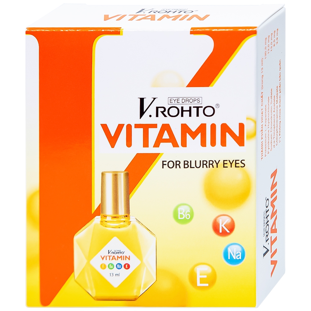Hình ảnh Thuốc nhỏ mắt V.Rohto Vitamin hỗ trợ cải thiện tình trạng giảm thị lực, mắt mờ (13ml)
