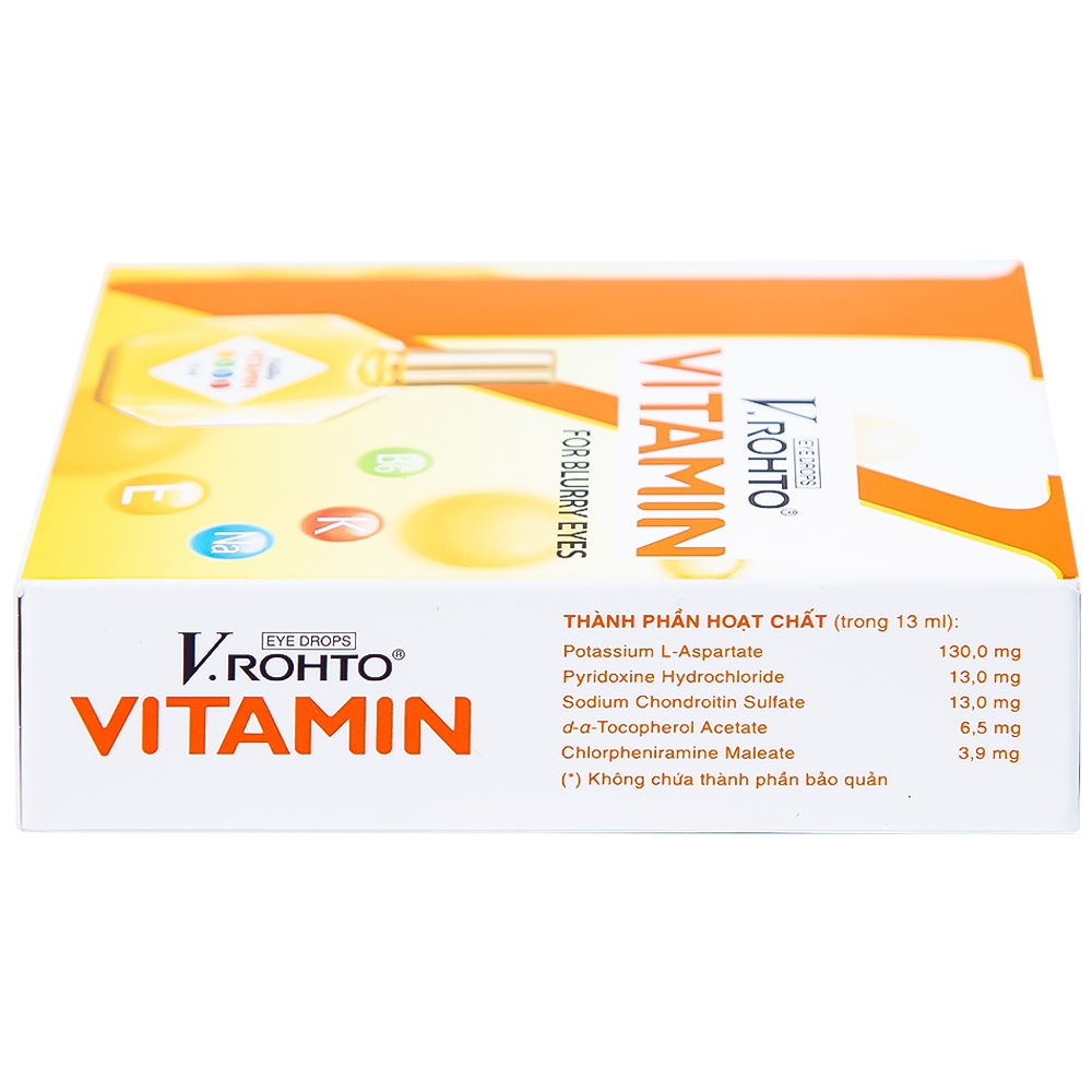 Hình ảnh Thuốc nhỏ mắt V.Rohto Vitamin hỗ trợ cải thiện tình trạng giảm thị lực, mắt mờ (13ml)
