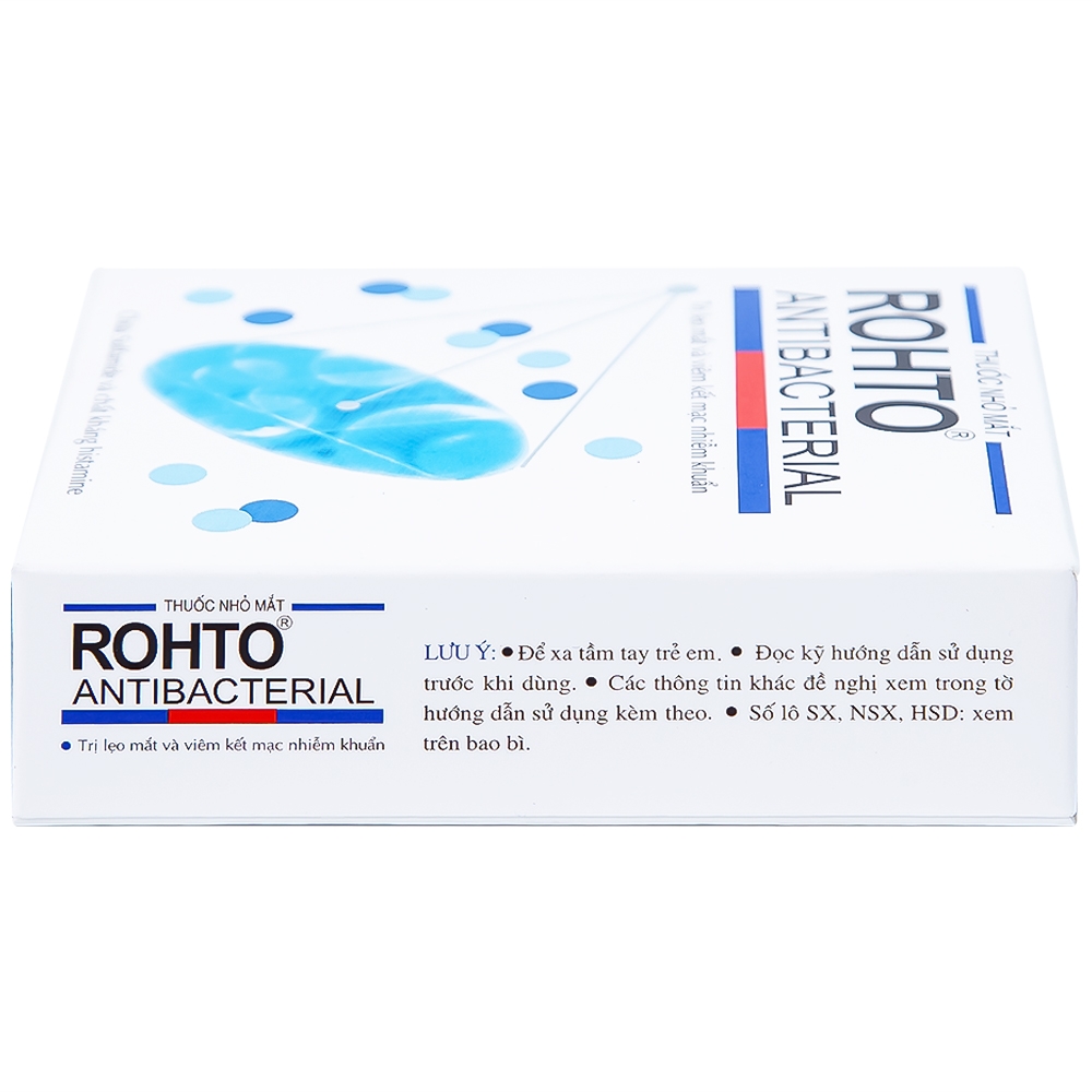 Hình ảnh Thuốc nhỏ mắt Rohto Antibacterial điều trị lẹo mắt, viêm kết mạc, viêm mi mắt (13ml)