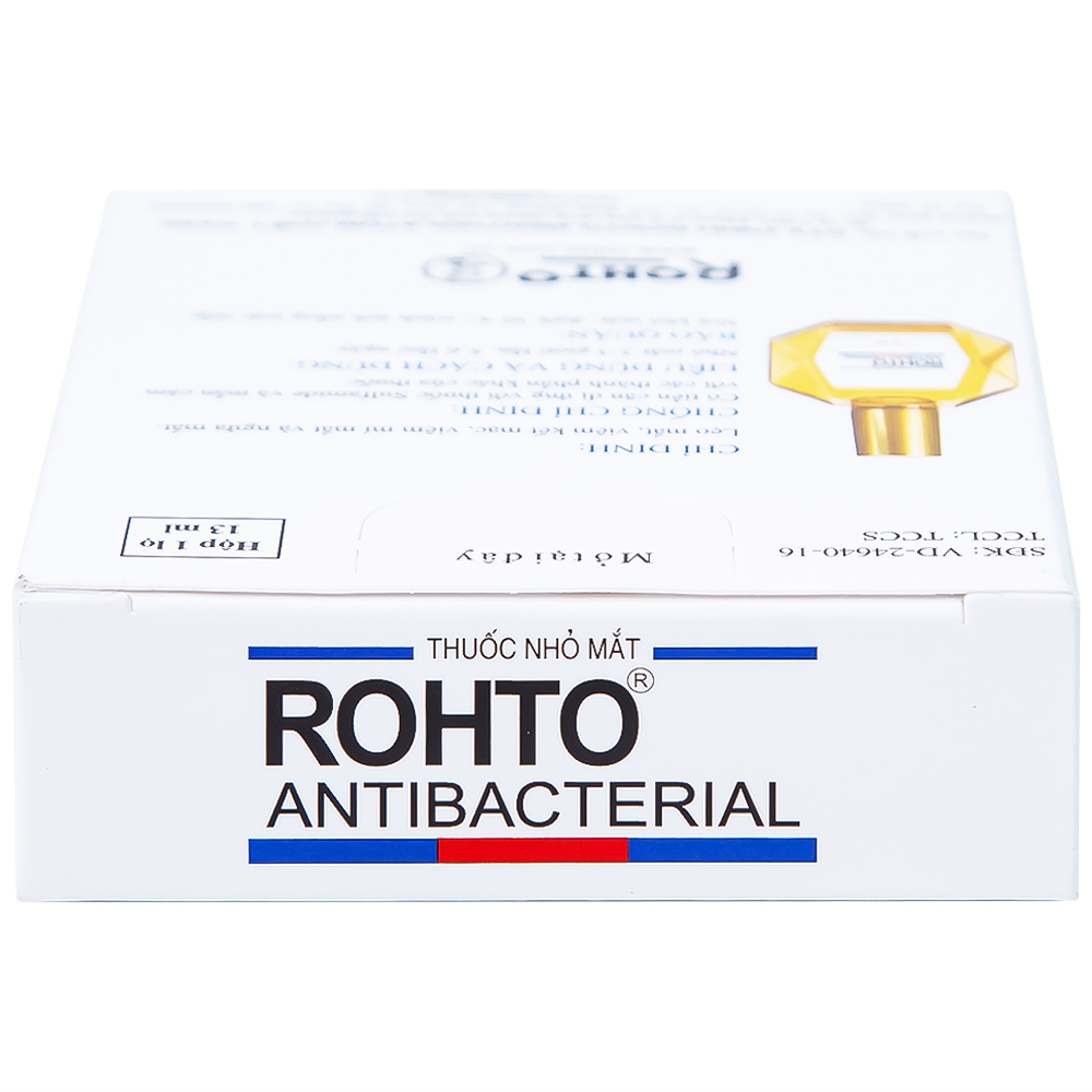 Hình ảnh Thuốc nhỏ mắt Rohto Antibacterial điều trị lẹo mắt, viêm kết mạc, viêm mi mắt (13ml)
