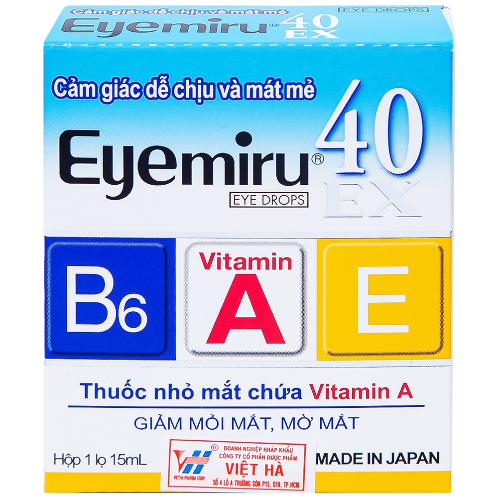 Hình ảnh Thuốc nhỏ mắt Eyemiru 40 EX điều trị căng mắt, xung huyết kết mạc (15ml)
