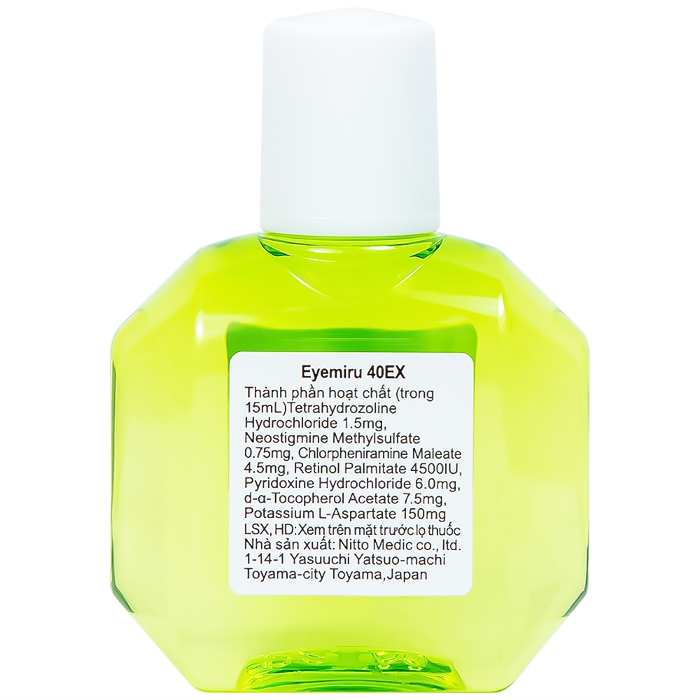 Hình ảnh Thuốc nhỏ mắt Eyemiru 40 EX điều trị căng mắt, xung huyết kết mạc (15ml)