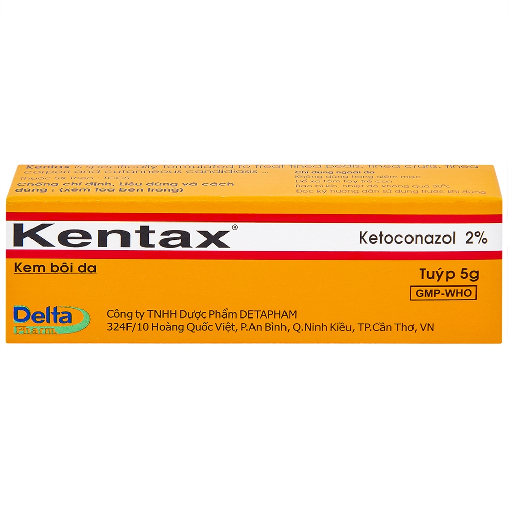 Hình ảnh Kem bôi da Kentax Detapharm điều trị lác, lang ben, lác biếng, nấm kẽ (5g)