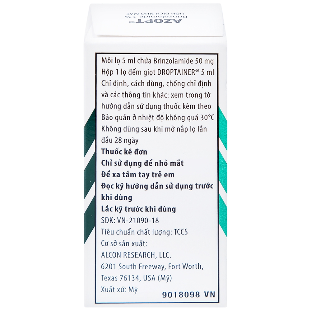 Hình ảnh Thuốc nhỏ mắt Azopt Alcon điều trị tăng nhãn áp, glôcôm góc mở (5ml)