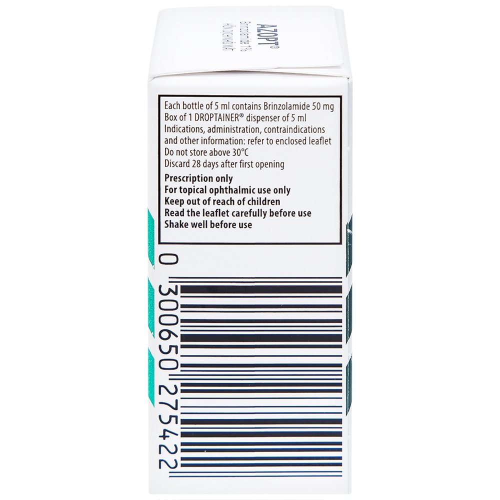 Hình ảnh Thuốc nhỏ mắt Azopt Alcon điều trị tăng nhãn áp, glôcôm góc mở (5ml)