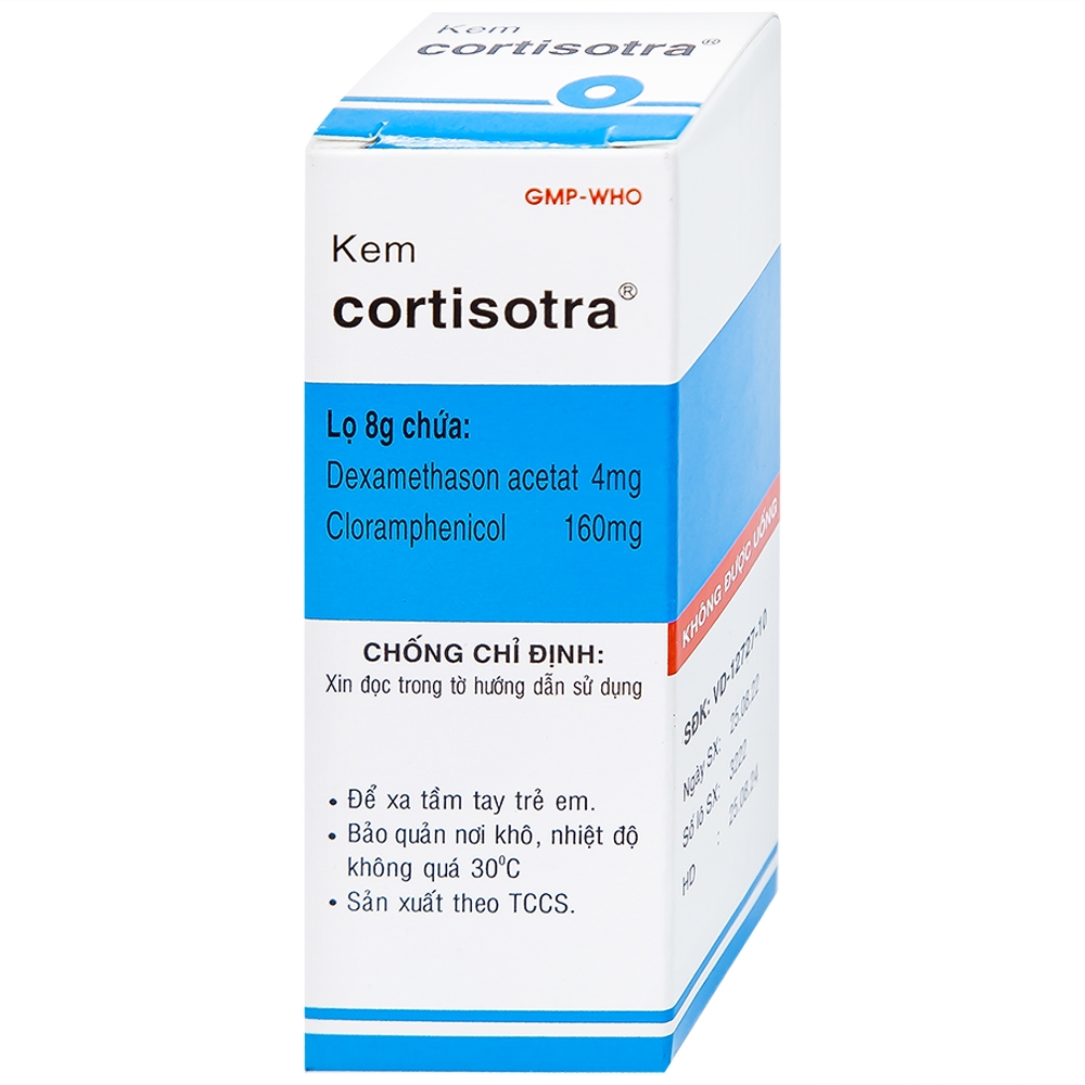 Hình ảnh Kem Cortisotra S.Pharm điều trị ngứa do dị ứng, nổi mẩn, mụn trứng cá (8g)