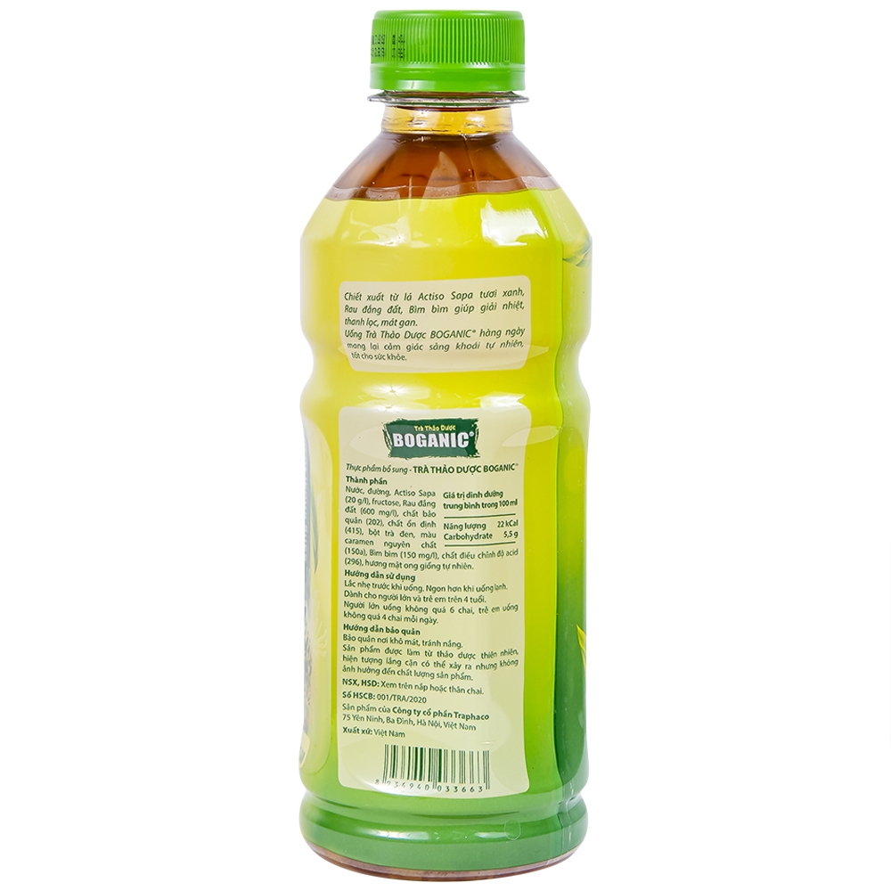 Hình ảnh Trà thảo dược Boganic Traphaco hỗ trợ giải nhiệt, thanh lọc, mát gan (290ml)
