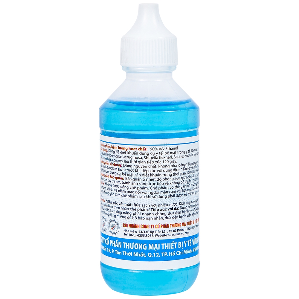 Hình ảnh Cồn Xanh 90 độ Vĩnh Phúc hỗ trợ sát trùng vết thương ngoài (60ml)