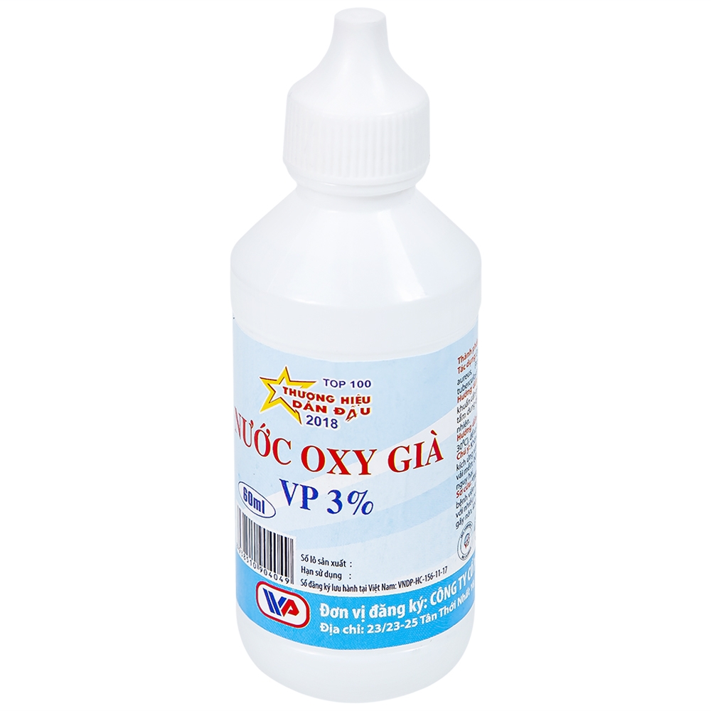 Hình ảnh Nước oxy già VP 3% Vĩnh Phúc sát khuẩn vết thương (60ml)