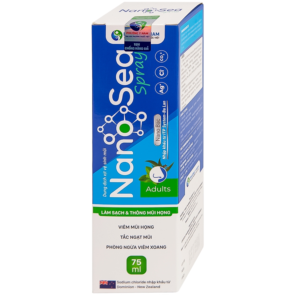 Hình ảnh Dung dịch xịt vệ sinh mũi Nano Sea Spray 75ml làm sạch và thông mũi họng