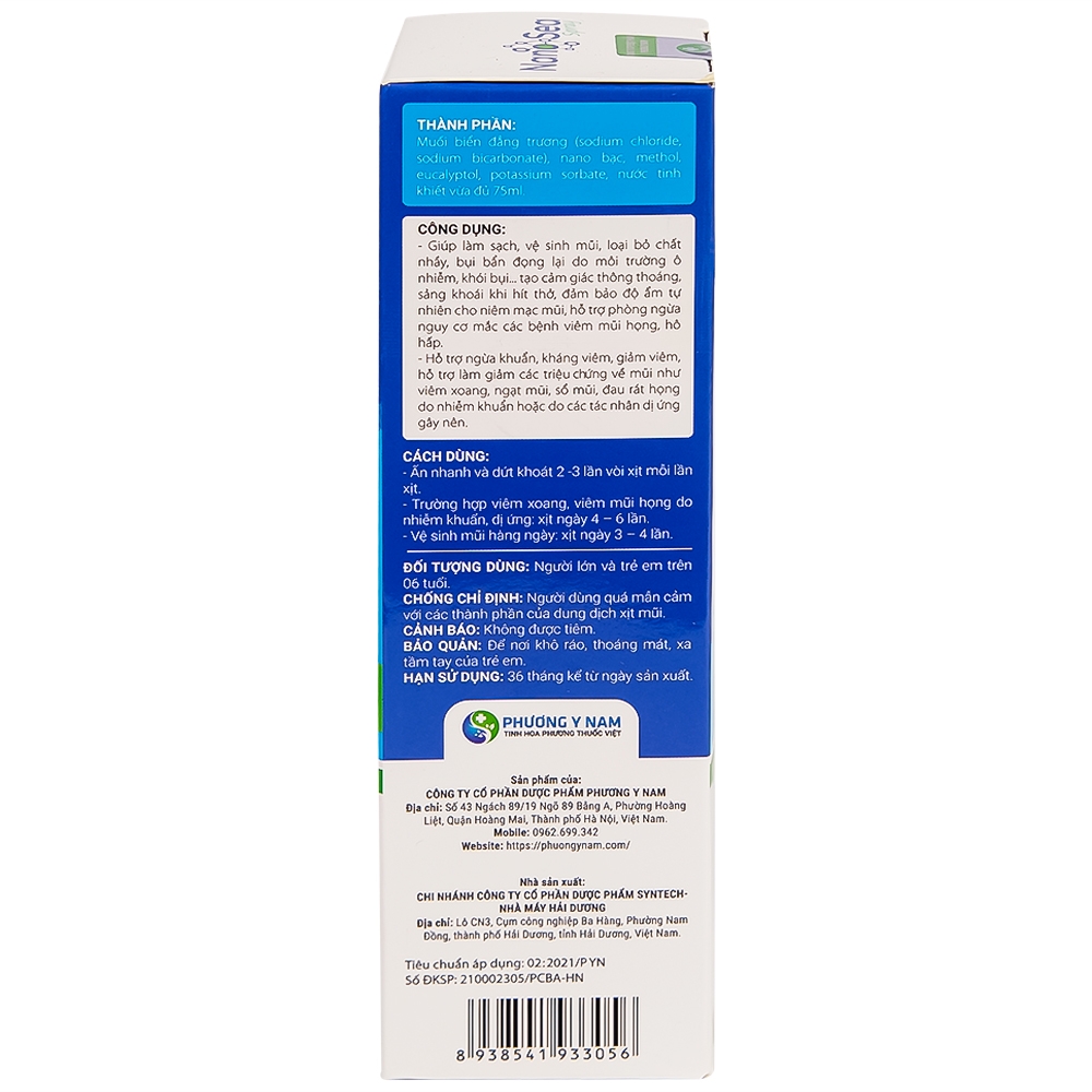 Hình ảnh Dung dịch xịt vệ sinh mũi Nano Sea Spray 75ml làm sạch và thông mũi họng