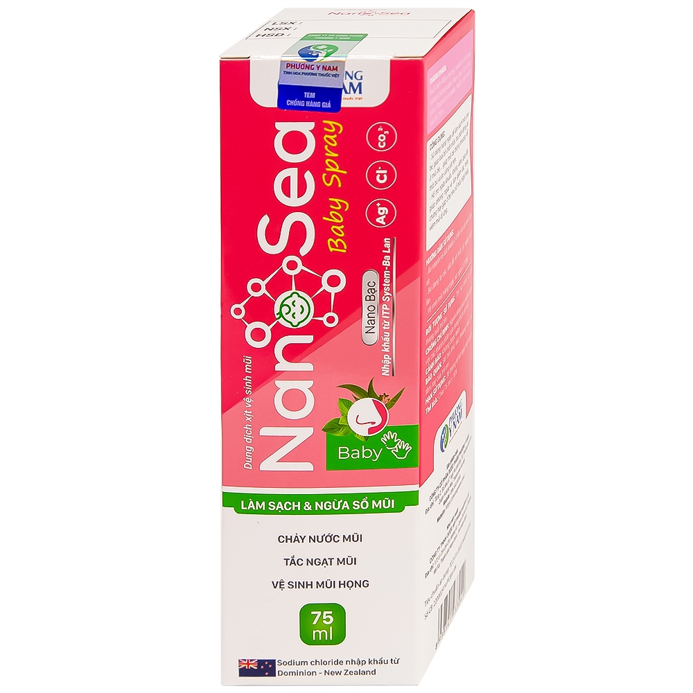 Hình ảnh Dung dịch xịt vệ sinh mũi Nano Sea Baby Spray 75ml làm sạch và ngừa sổ mũi