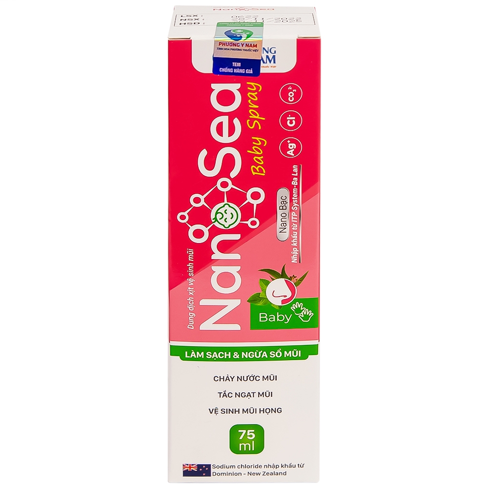 Hình ảnh Dung dịch xịt vệ sinh mũi Nano Sea Baby Spray 75ml làm sạch và ngừa sổ mũi