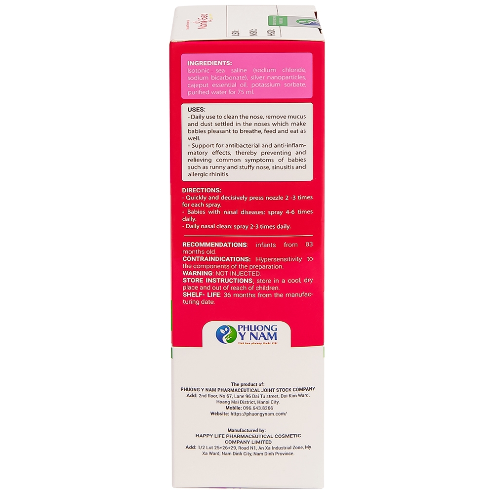 Hình ảnh Dung dịch xịt vệ sinh mũi Nano Sea Baby Spray 75ml làm sạch và ngừa sổ mũi