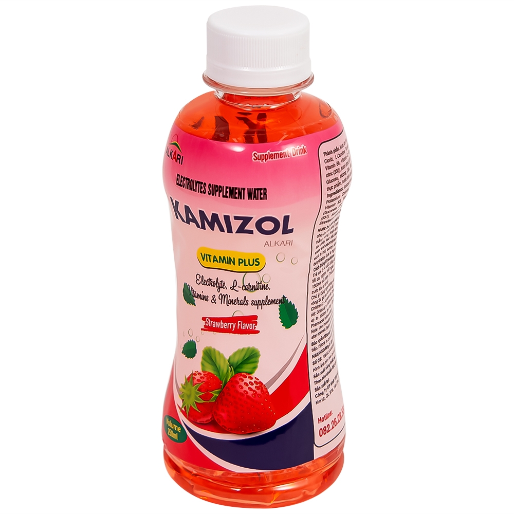 Hình ảnh Nước bù điện giải Kamizol vị dâu hỗ trợ giải nhiệt, tăng cường đề kháng (250ml)