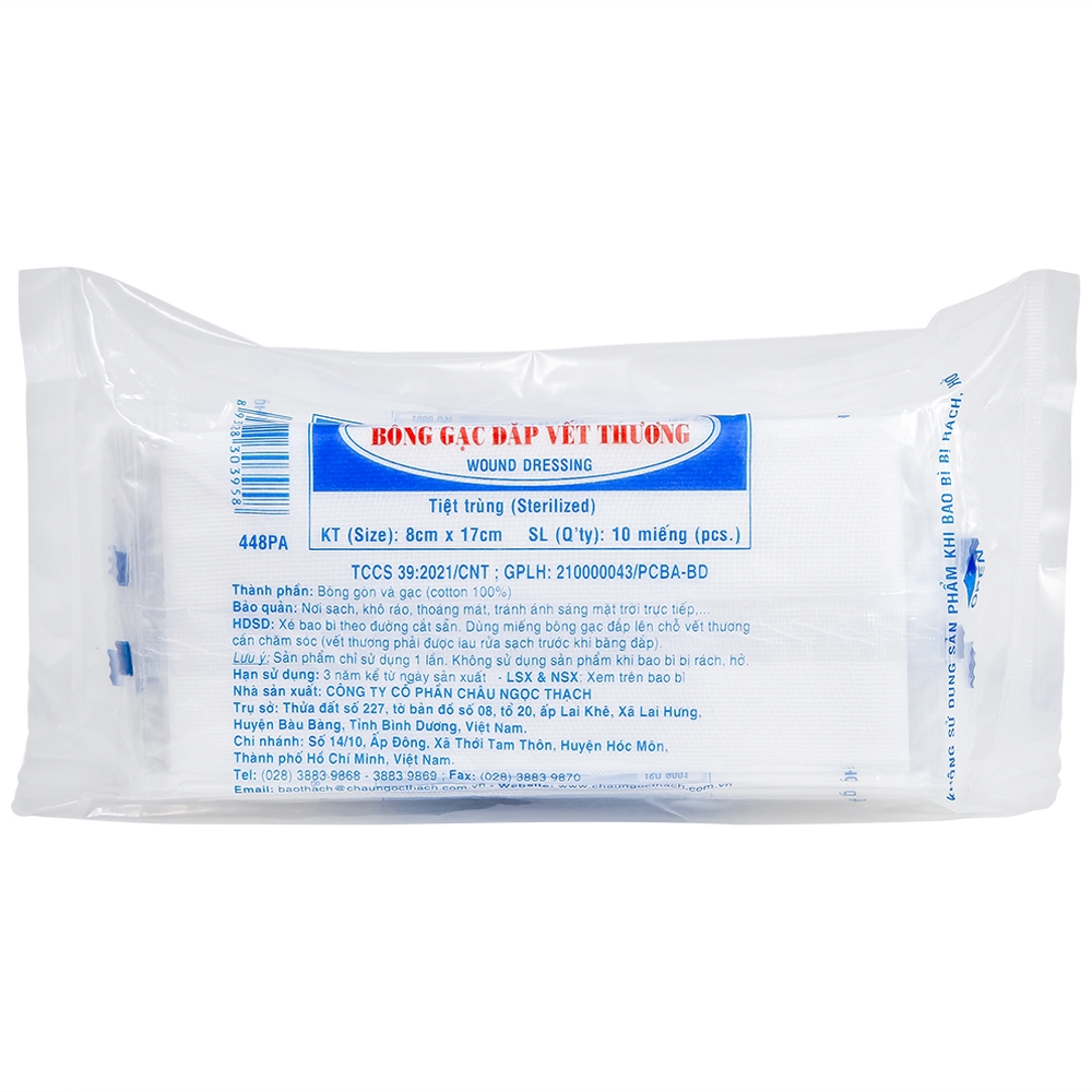 Hình ảnh Bông gạc đắp vết thương Bảo Thạch (8cm x 17cm) 